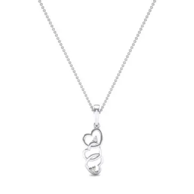 Falling Hearts Diamond Pendant