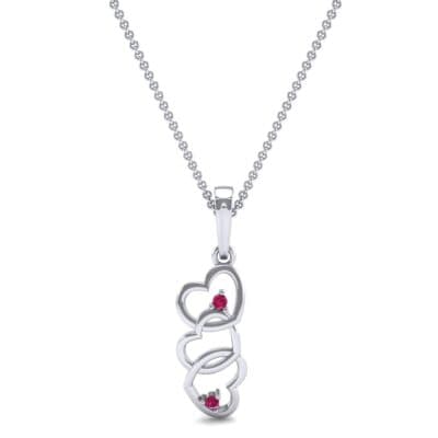 Falling Hearts Ruby Pendant (0.03 CTW) Top Dynamic View