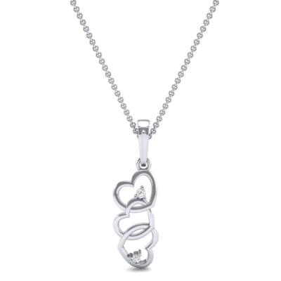 Falling Hearts Diamond Pendant (0.03 CTW) Top Dynamic View