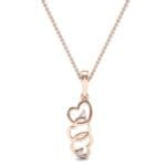 Falling Hearts Diamond Pendant (0.03 CTW) Top Dynamic View