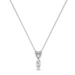 Marquise Heart Diamond Pendant (0.5 CTW) Perspective View