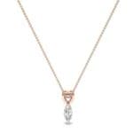Marquise Heart Diamond Pendant (0.5 CTW) Perspective View
