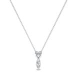 Marquise Heart Diamond Pendant (0.5 CTW) Perspective View