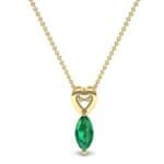 Marquise Heart Emerald Pendant (0.5 CTW) Top Dynamic View