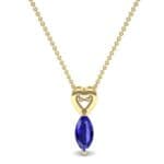 Marquise Heart Blue Sapphire Pendant (0.5 CTW) Top Dynamic View