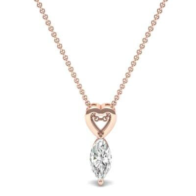 Marquise Heart Diamond Pendant (0.5 CTW) Top Dynamic View