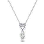 Marquise Heart Crystal Pendant (0.5 CTW) Top Dynamic View