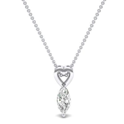 Marquise Heart Diamond Pendant (0.5 CTW) Top Dynamic View