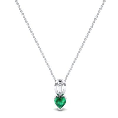 Grace Heart-Shaped Emerald Pendant (0.5 CTW) Perspective View