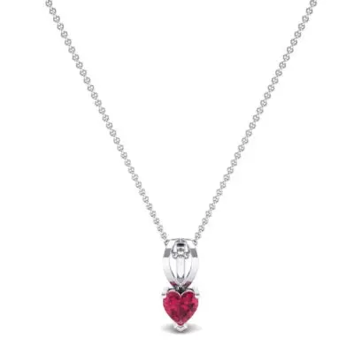 Grace Heart-Shaped Ruby Pendant