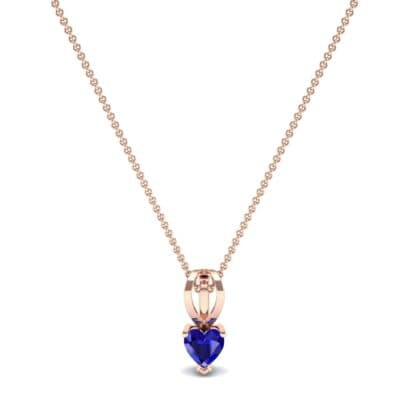 Grace Heart-Shaped Blue Sapphire Pendant (0.5 CTW) Perspective View