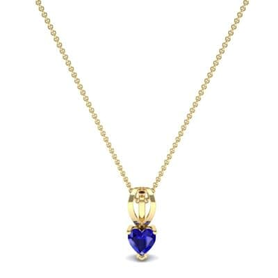 Grace Heart-Shaped Blue Sapphire Pendant (0.5 CTW) Perspective View
