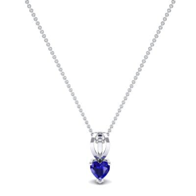 Grace Heart-Shaped Blue Sapphire Pendant (0.5 CTW) Perspective View