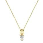 Grace Heart-Shaped Diamond Pendant (0.5 CTW) Perspective View