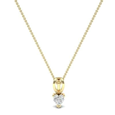 Grace Heart-Shaped Diamond Pendant (0.5 CTW) Perspective View