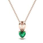 Grace Heart-Shaped Emerald Pendant (0.5 CTW) Top Dynamic View