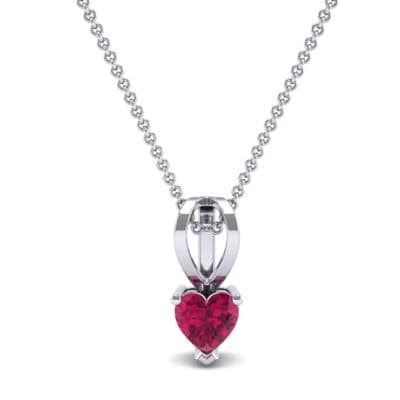 Grace Heart-Shaped Ruby Pendant (0.5 CTW) Top Dynamic View
