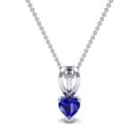 Grace Heart-Shaped Blue Sapphire Pendant (0.5 CTW) Top Dynamic View