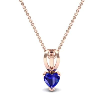 Grace Heart-Shaped Blue Sapphire Pendant (0.5 CTW) Top Dynamic View