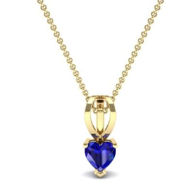 Grace Heart-Shaped Blue Sapphire Pendant (0.5 CTW) Top Dynamic View