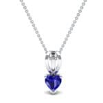 Grace Heart-Shaped Blue Sapphire Pendant (0.5 CTW) Top Dynamic View