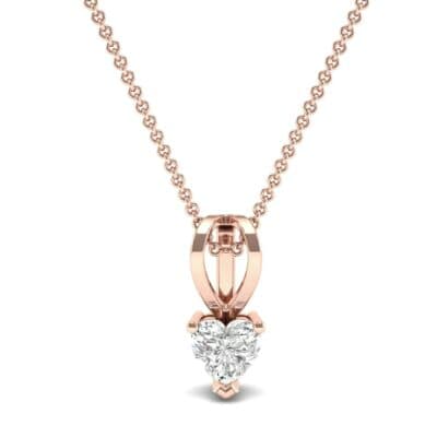 Grace Heart-Shaped Diamond Pendant (0.5 CTW) Top Dynamic View