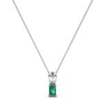 Grace Radiant-Cut Emerald Pendant (0.5 CTW) Perspective View