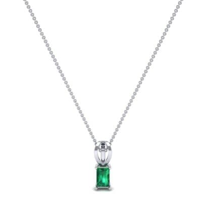 Grace Radiant-Cut Emerald Pendant (0.5 CTW) Perspective View