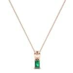 Grace Radiant-Cut Emerald Pendant (0.5 CTW) Perspective View