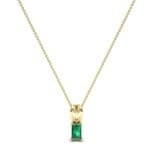 Grace Radiant-Cut Emerald Pendant (0.5 CTW) Perspective View