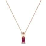 Grace Radiant-Cut Ruby Pendant (0.5 CTW) Perspective View