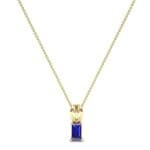 Grace Radiant-Cut Blue Sapphire Pendant (0.5 CTW) Perspective View