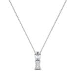 Grace Radiant-Cut Diamond Pendant (0.5 CTW) Perspective View