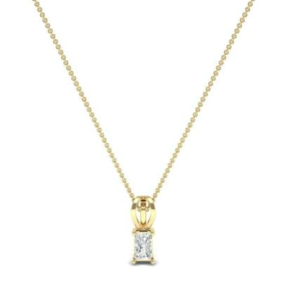 Grace Radiant-Cut Diamond Pendant (0.5 CTW) Perspective View