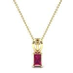 Grace Radiant-Cut Ruby Pendant (0.5 CTW) Top Dynamic View