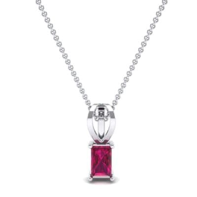 Grace Radiant-Cut Ruby Pendant (0.5 CTW) Top Dynamic View