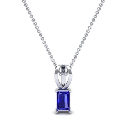 Grace Radiant-Cut Blue Sapphire Pendant (0.5 CTW) Top Dynamic View