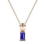 Grace Radiant-Cut Blue Sapphire Pendant (0.5 CTW) Top Dynamic View