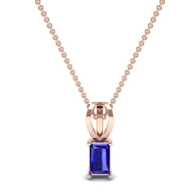Grace Radiant-Cut Blue Sapphire Pendant (0.5 CTW) Top Dynamic View