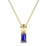Grace Radiant-Cut Blue Sapphire Pendant (0.5 CTW) Top Dynamic View