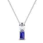 Grace Radiant-Cut Blue Sapphire Pendant (0.5 CTW) Top Dynamic View