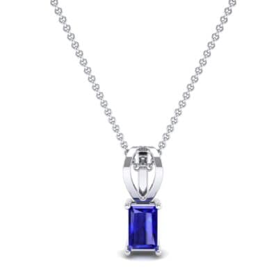 Grace Radiant-Cut Blue Sapphire Pendant (0.5 CTW) Top Dynamic View