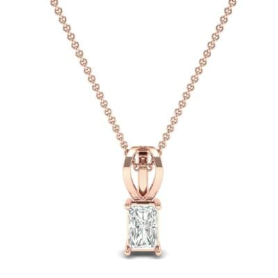 Grace Radiant-Cut Diamond Pendant (0.5 CTW) Top Dynamic View