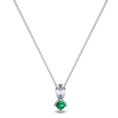 Grace Cushion-Cut Emerald Pendant (0.47 CTW) Perspective View