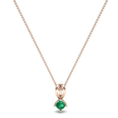 Grace Cushion-Cut Emerald Pendant (0.47 CTW) Perspective View