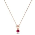 Grace Cushion-Cut Ruby Pendant (0.47 CTW) Perspective View