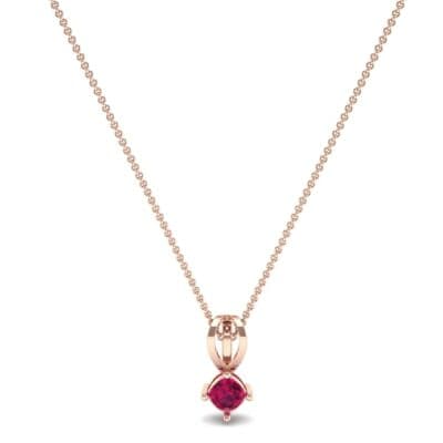 Grace Cushion-Cut Ruby Pendant (0.47 CTW) Perspective View