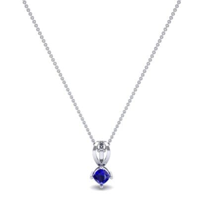 Grace Cushion-Cut Blue Sapphire Pendant (0.47 CTW) Perspective View