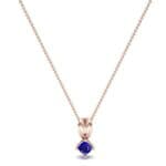 Grace Cushion-Cut Blue Sapphire Pendant (0.47 CTW) Perspective View