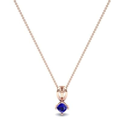 Grace Cushion-Cut Blue Sapphire Pendant (0.47 CTW) Perspective View